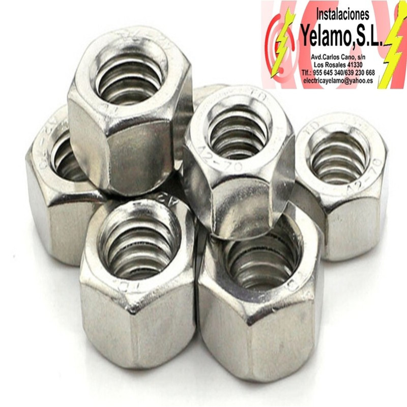 TUERCA METRICA 8 MM 100 UNIDADES