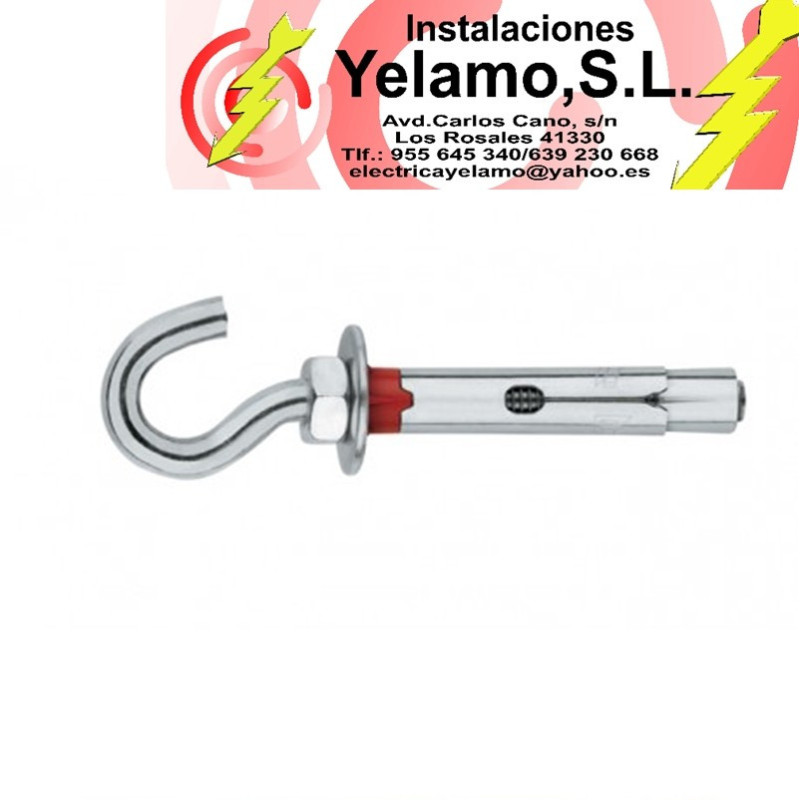 ANCLAJE METÁLICO GANCHO 6 X 45 MM 10 UNIDADES