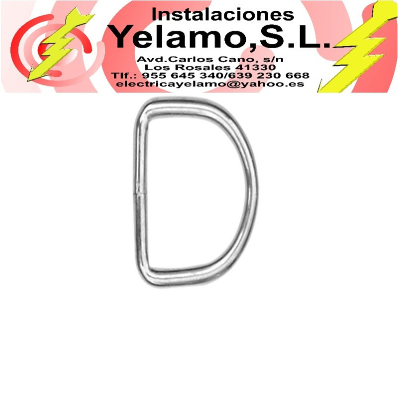 ANILLA SOLDADA NIQUEL  MEDIO PUNTO 36 MM 10 UNIDADES