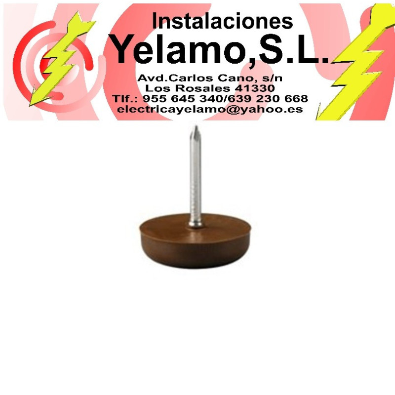 TACO DESLIZANTE MARRÓN 18 MM 10 UNIDADES