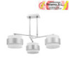 LAMPARA BREMEN CUERO/MARRON-ORO 3XE14 (REGX40)