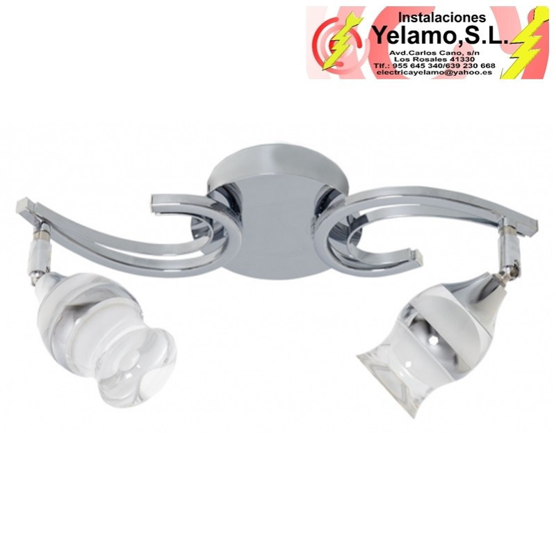 LAMPARA ZODIACO CROMO 2X5W LED 800LM 4000K 22X37X12