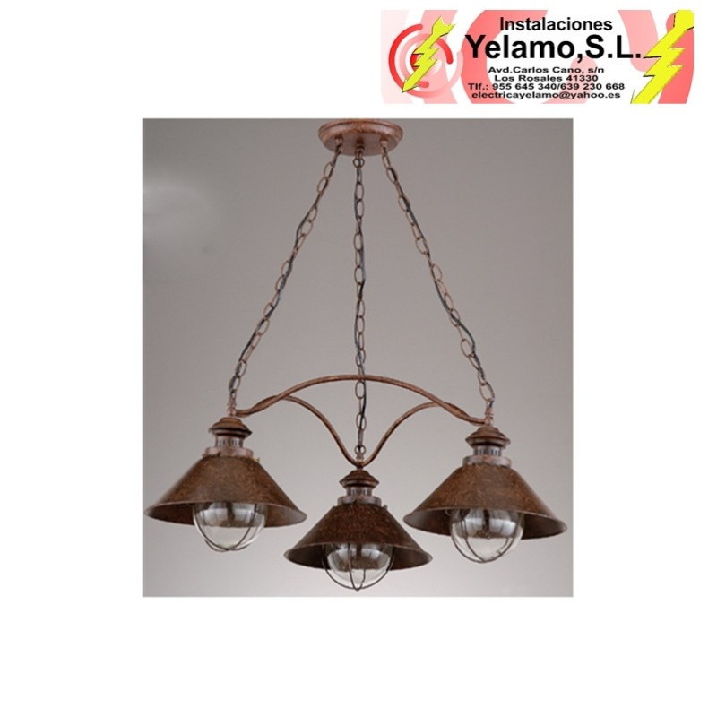 LAMPARA 3L NAUTIC.MARRON 3XE27 REGX70