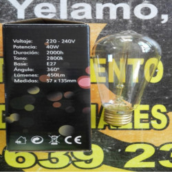 BOMBILLA 40W E-27 FILAMENTO CARBONO
