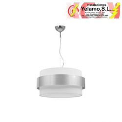 COLGANTE BREMEN CROMO/BLANCO-PLATA 3XE27 (REGX40D)