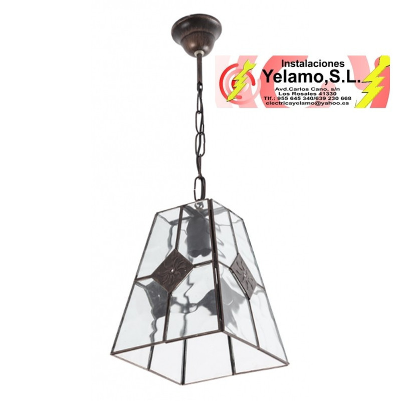 COLGANTE ESTEPA COBRE 1XE27 30X20X20