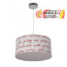COLGANTE LETTERS BLANCO/ROJO 3XE27 REGX35D