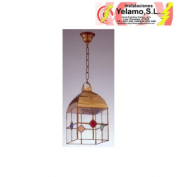 FAROL GRANADINO 4 CARAS GRANDE 1XE27 38X20