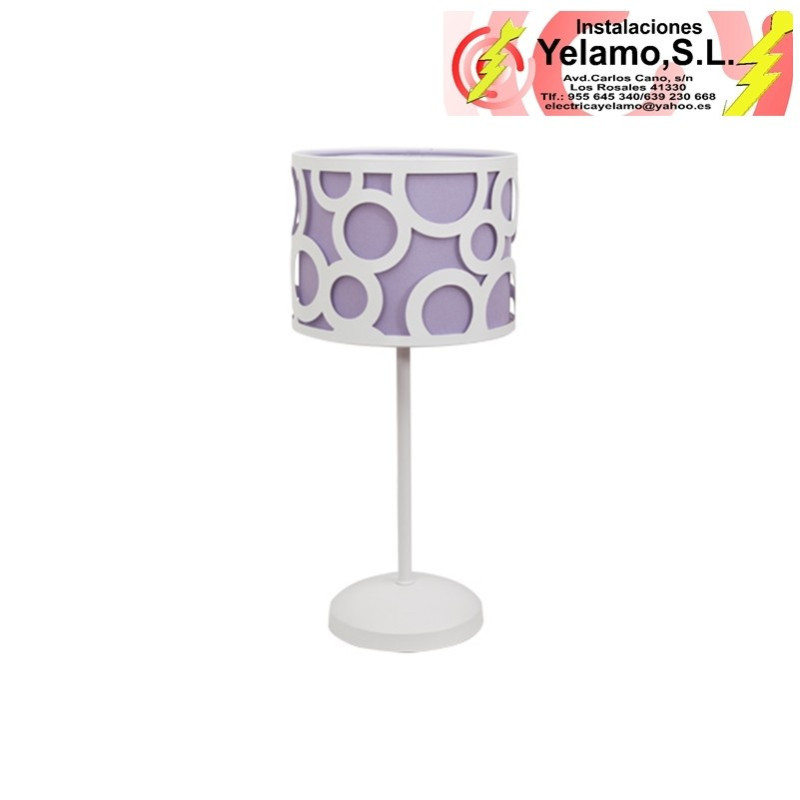 SOBREMESA ORLANDO LILA/BLANCO 1XE14 (40X18)