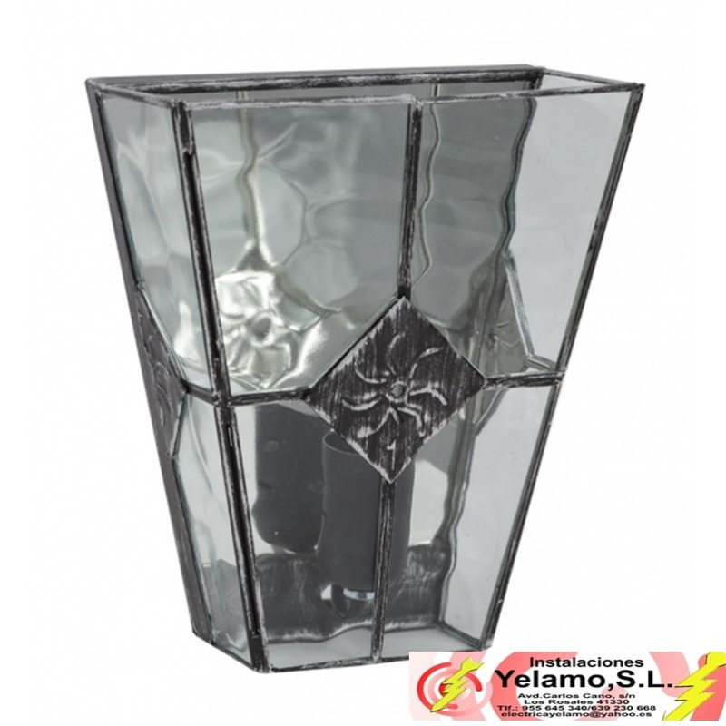 APLIQUE ESTEPA PLATA 1XE27 25X20X12