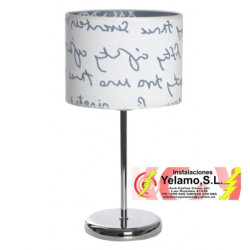 SOBREMESA LETTERS BLANCO/AZUL 1XE14 43X20D