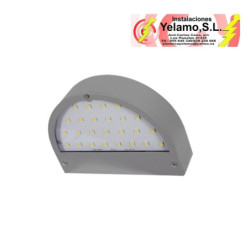 APLIQUE EXTERIOR JUBA GRIS LED 5W 450LM IP54 (18X13X4,5)4000K
