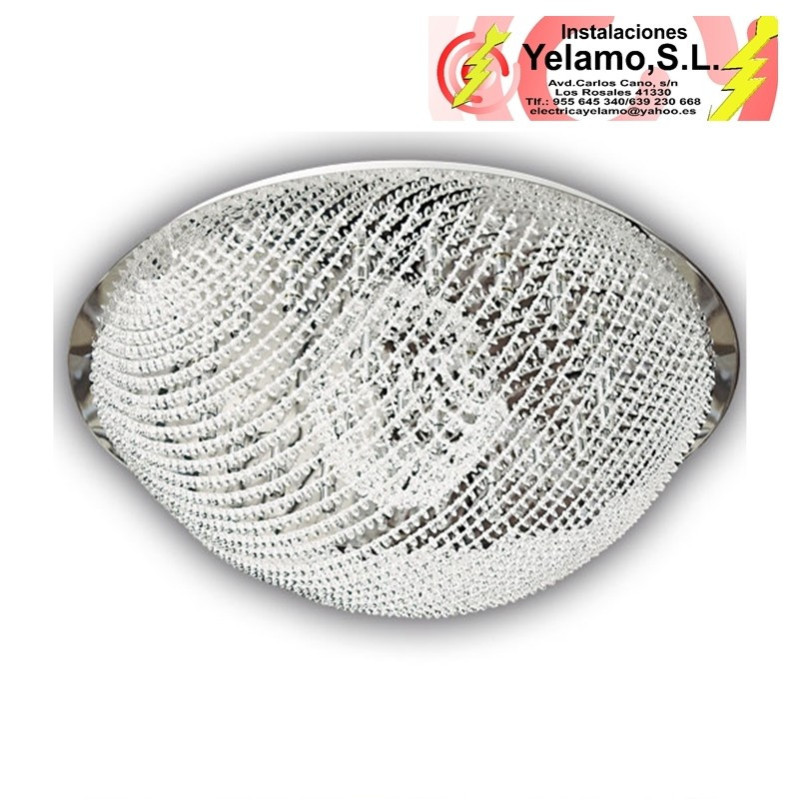PLAFON SERIE HEMISFERIO CRISTAL/CROMO 25XG9 (32X86 D)
