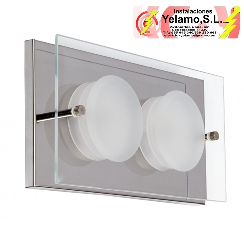 PLAFON 2X6W 4000K ANTIOQUIA CROMO 800LM (22X11,5X5,5)