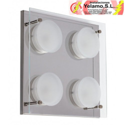PLAFON 4X6W 4000K ANTIOQUIA CROMO 1600LM (22X22X5,5)