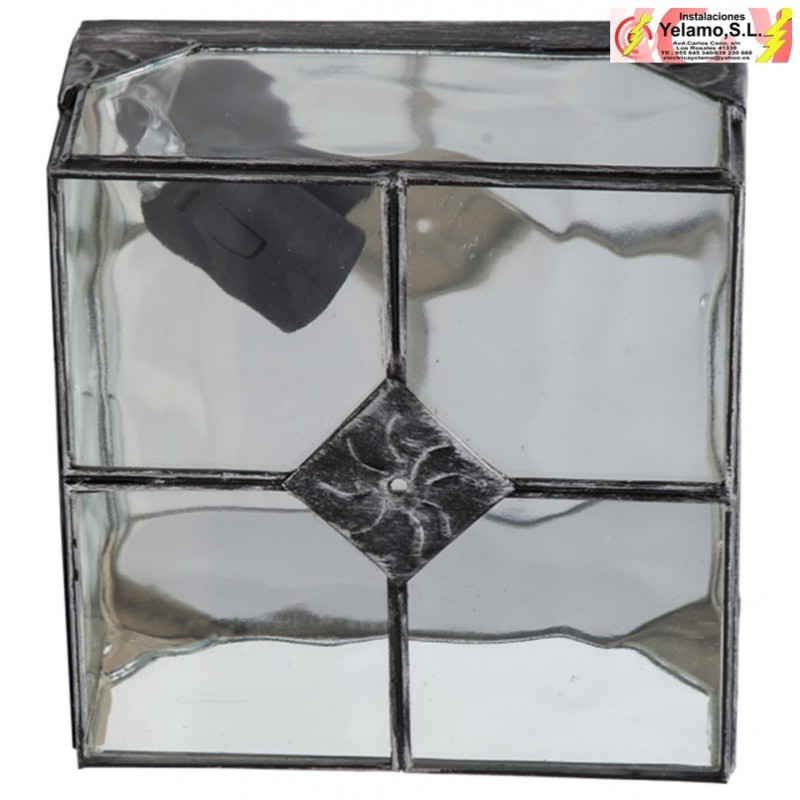 PLAFON ESTEPA PLATA 1XE27 20X20X11