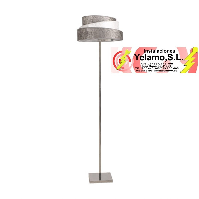 PIE SALON COLONIA CROMO/PLATA-BLANCO 1XE27 (147X40)