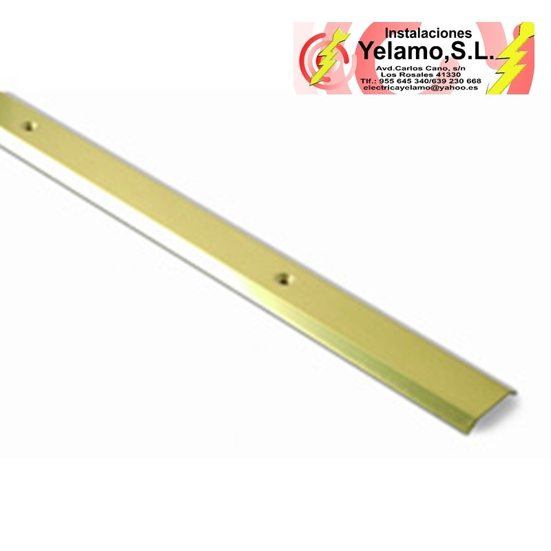 Tapajuntas "Moqueta" 34 mm. Laton 100 cm. Blister 1 tira