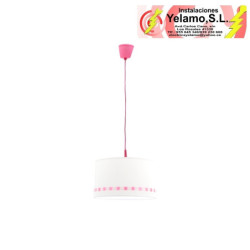 COLGANTE LACITO ROSA 1XE27 REGX35D