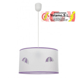 COLGANTE LLUVIA 1XE27 LILA REGX30D