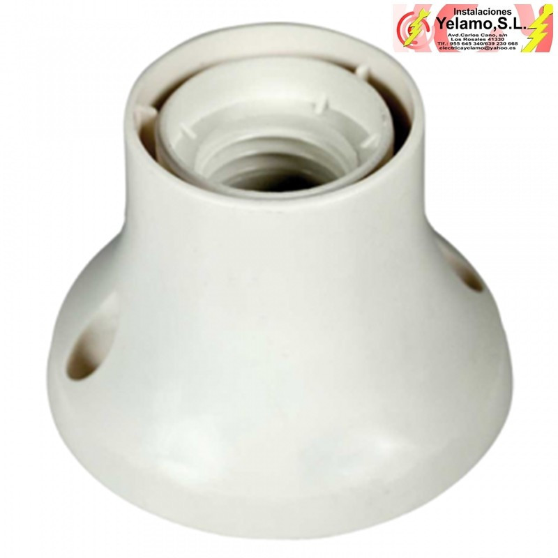 PORTALAMPARAS ZOCALO RECTO E-27