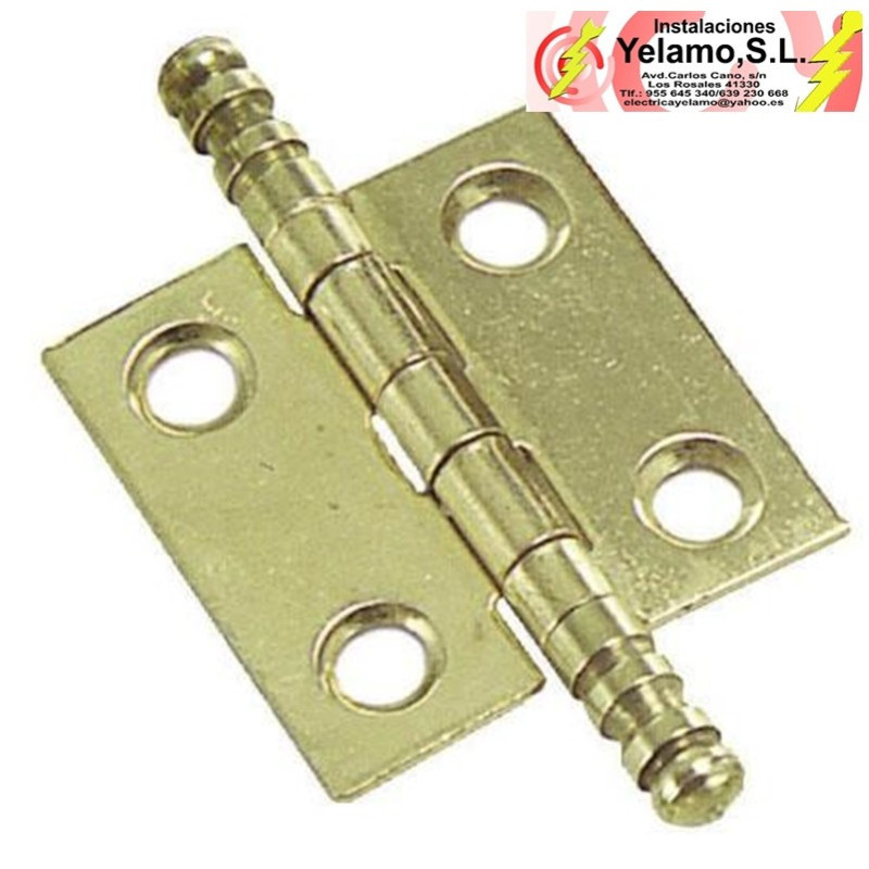 BISAGRA HIERRO LATONADO 40 X 35 MM