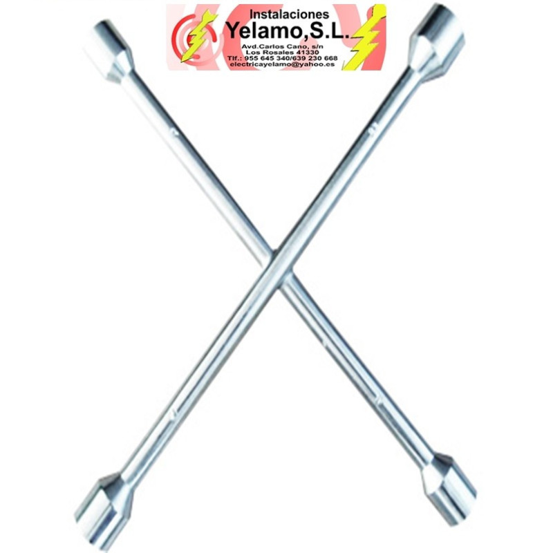 LLAVE RUEDA EN CRUZ -17-19-21-22 MM