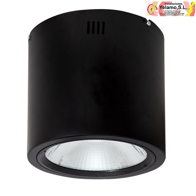 FOCO SUPERF. 40W 4000K TUBULAR 3200LM NEGRO 21,5X22,3D