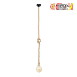 COLGANTE SOGA 1XE27 CUERDA DE CAÑAMO 150X10D