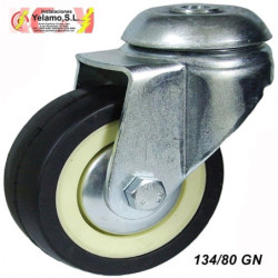 RUEDA TORNILLO 134/80 GN NEGRA/BLANCA  2 UNIDADES