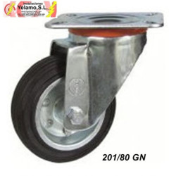 RUEDA PLACA 201/80 GN  NEGRA