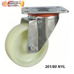 RUEDA PLACA 201/80 NYL BLANCA