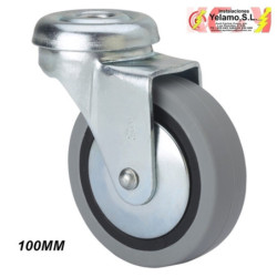 RUEDA TORNILLO 100MM GRIS NYLON