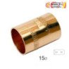 MANGUITO UNIÓN COBRE H-H 15MM 2 UNIDADES