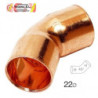 SEMI CODO COBRE H-H 22MM 2 UNIDADES