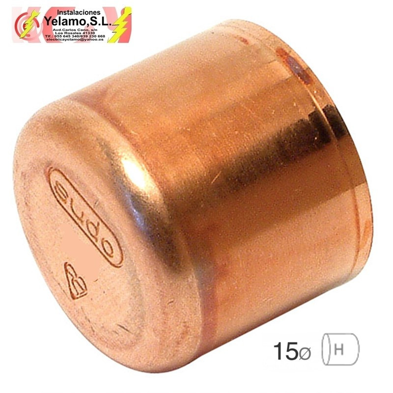 TAPÓN DE COBRE 15MM 2 UNIDADES
