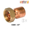 RACOR TUERCA LOCA 18MM - 1/2 2 UNIDADES