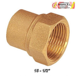 ENLACE HEMBRA LATÓN  15 - 1/2" 2 UNIDADES