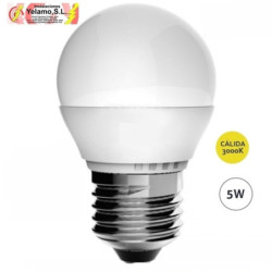 BOMBILLA LED 5W E-14 ESFÉRICA  6400K
