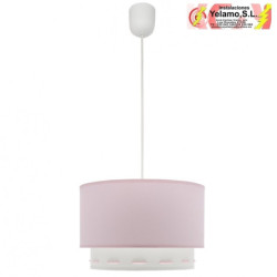 COLGANTE TRAZOS 1XE27 ROSA BEBE 30D