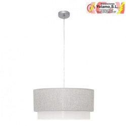 COLGANTE KENYA 3XE27 GRIS/BLANCO REG.50D