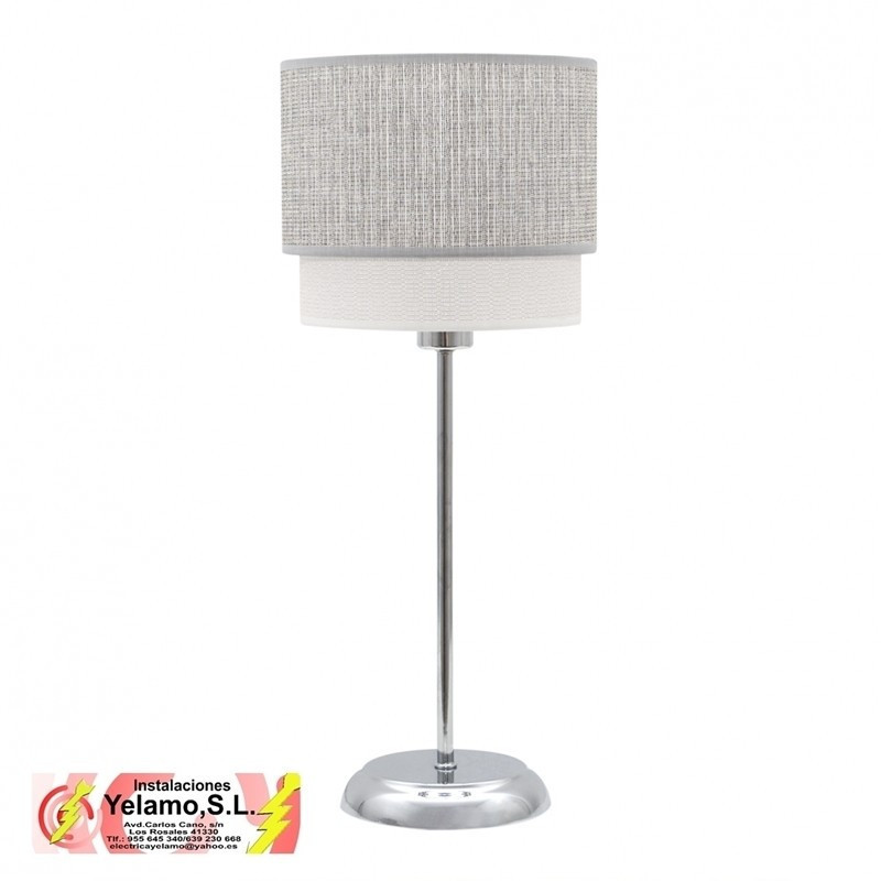 SOBREMESA KENYA 1XE14 GRIS/BLANCO 18D