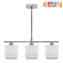 LAMPARA KENYA 3XE14 BLANCA/GRIS