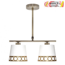 LAMPARA DALIA 2XE14 BLANCO/ORO