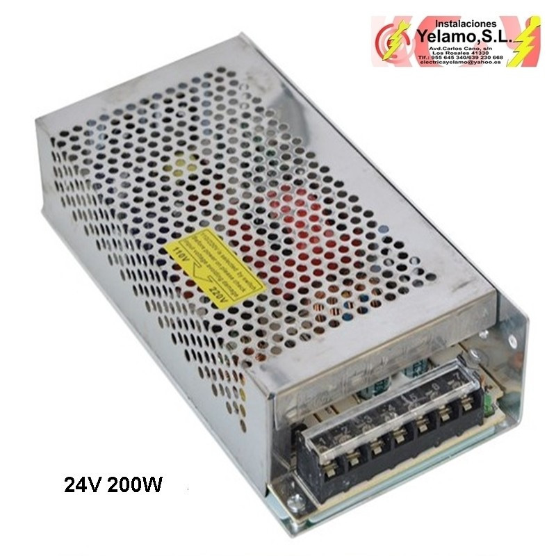 TRANSFORMADOR TIRA  LED 200W 24V