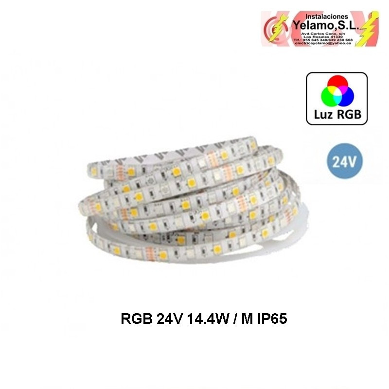 METRO TIRA LES 24V RGB IP65 14.4W X METRO
