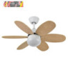 VENTILADOR DC ALVES 2XE27 BLANCO CON 6 ASPAS REV. BLANCO/HAYA 41X85D C/ REMOTO Y TEMPORIZADOR