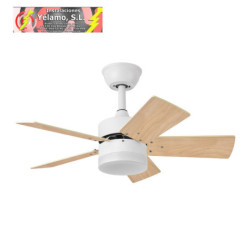 VENTILADOR DC MARTA 36W BLANCO 5 ASPAS REV. BLANCO/HAYA 41X76D 3060LM C/ REMOTO , MEMORIA Y TEMPORIZADOR 3000K,4000K,6000K