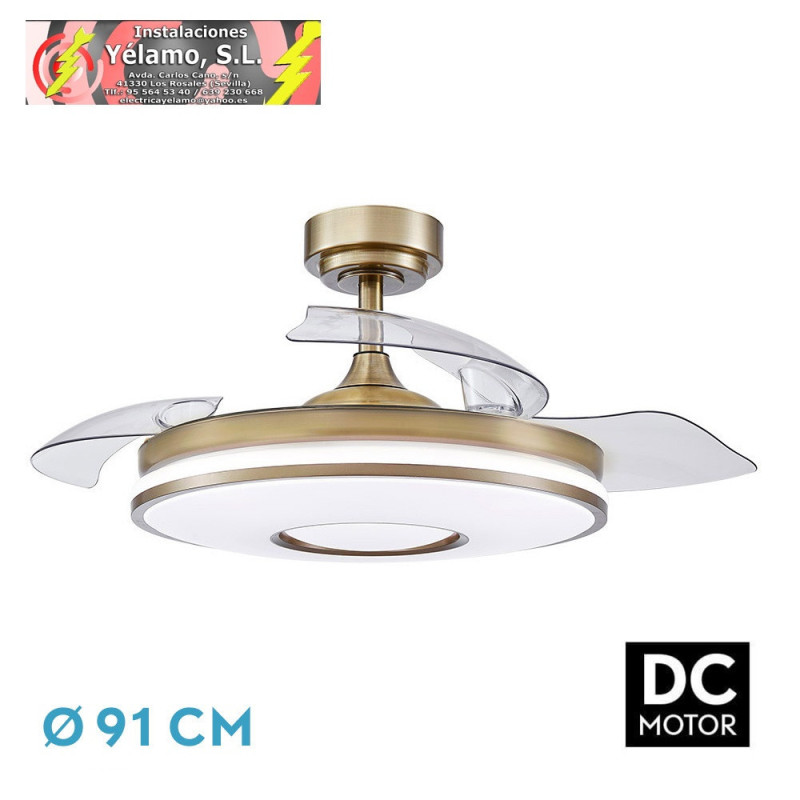 VENTILADOR DC DANI 48W 4800LM CUERO 3ASPAS 6VELOCIDADES 91D 3000-4000-6000K REMOTO+MEMORIA+TEMPORIZADOR 24