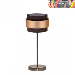 SOBREMESA BREMEN CUERO/MARRON-ORO 1XE14 39X16D